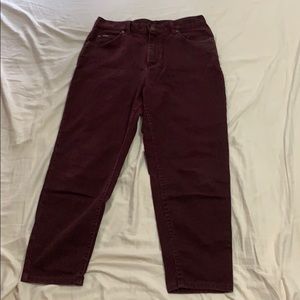 Vintage Riders Maroon Mom Jeans